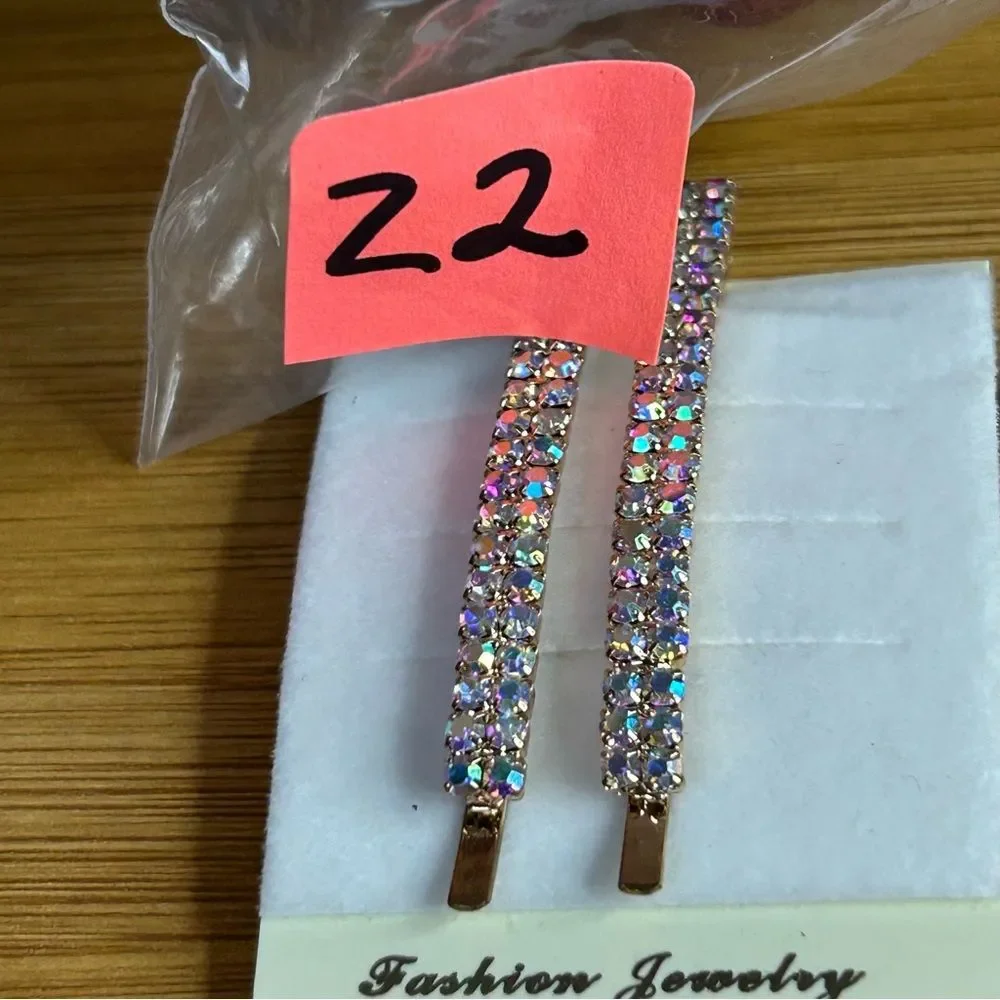 Elegant Sparkly Crystal Hair Clips